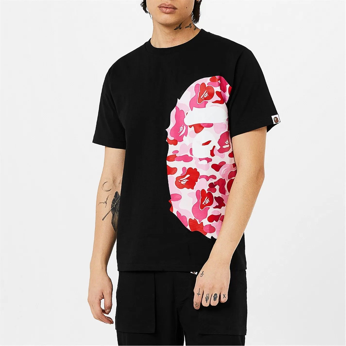 A BATHING APE  |Cotton Short Sleeves Logo T-Shirts