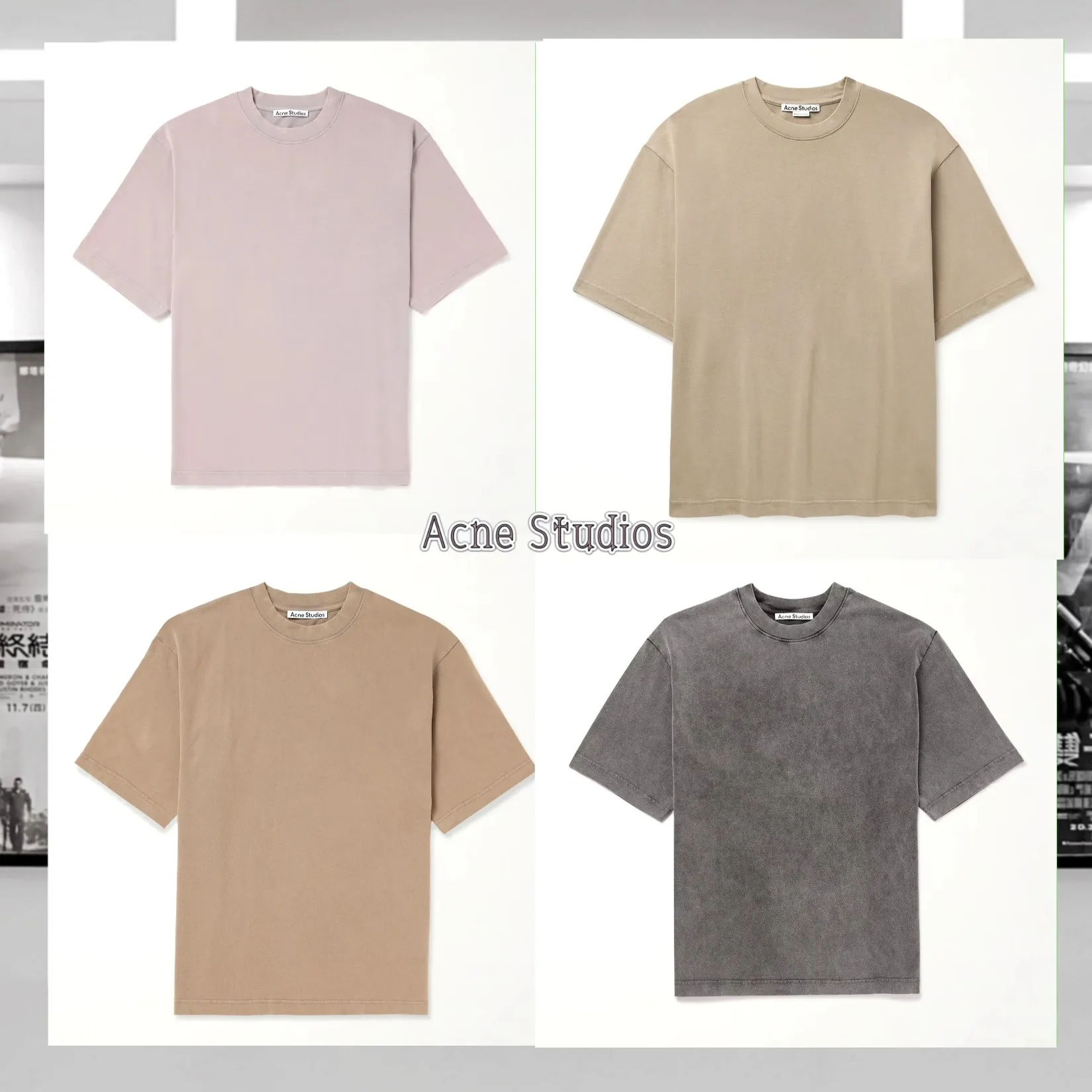 Acne Studios  |Cotton Short Sleeves Logo Designers T-Shirts