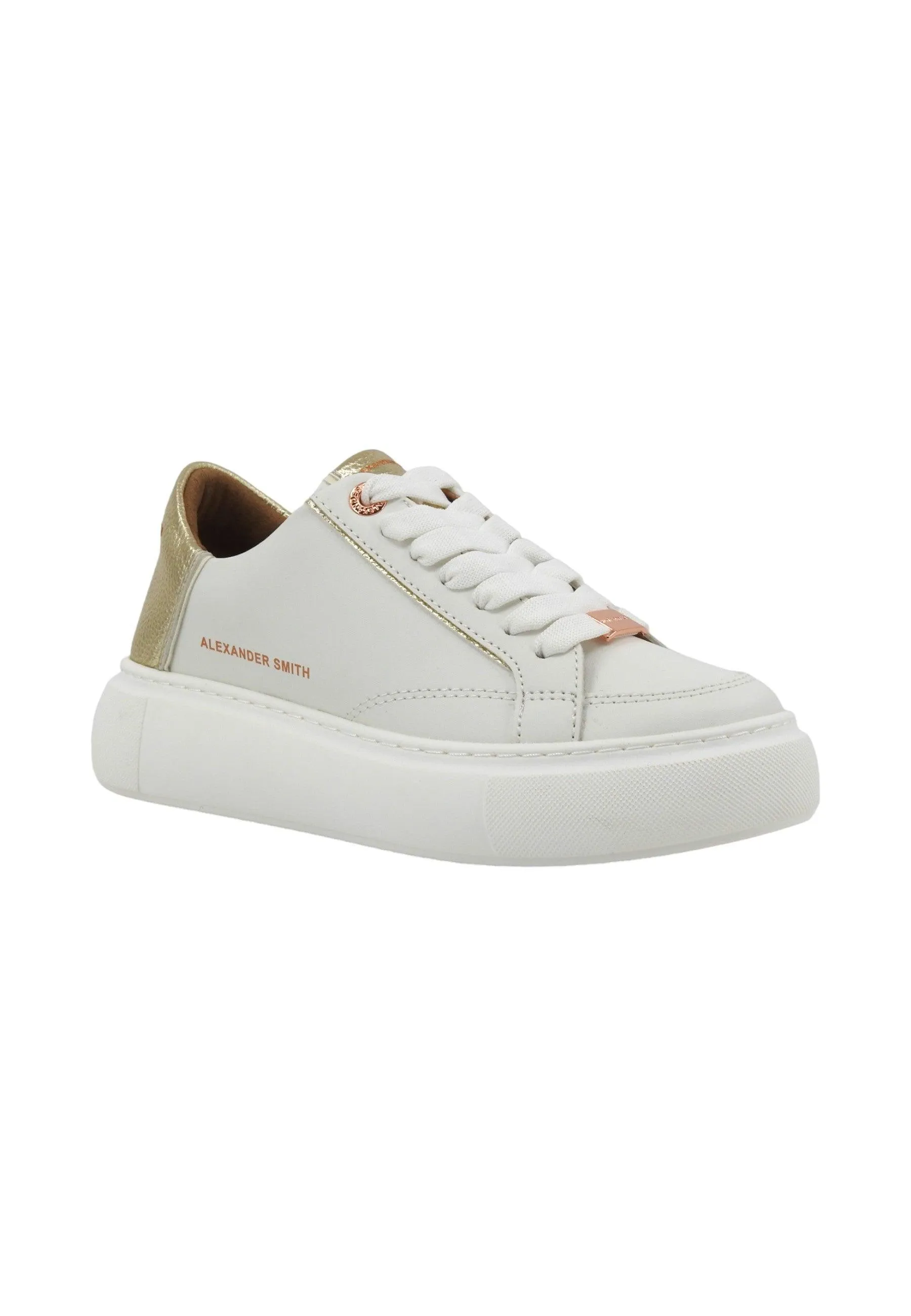 ALEXANDER SMITH Ecogreenwich Sneaker Donna White Gold EGW7398