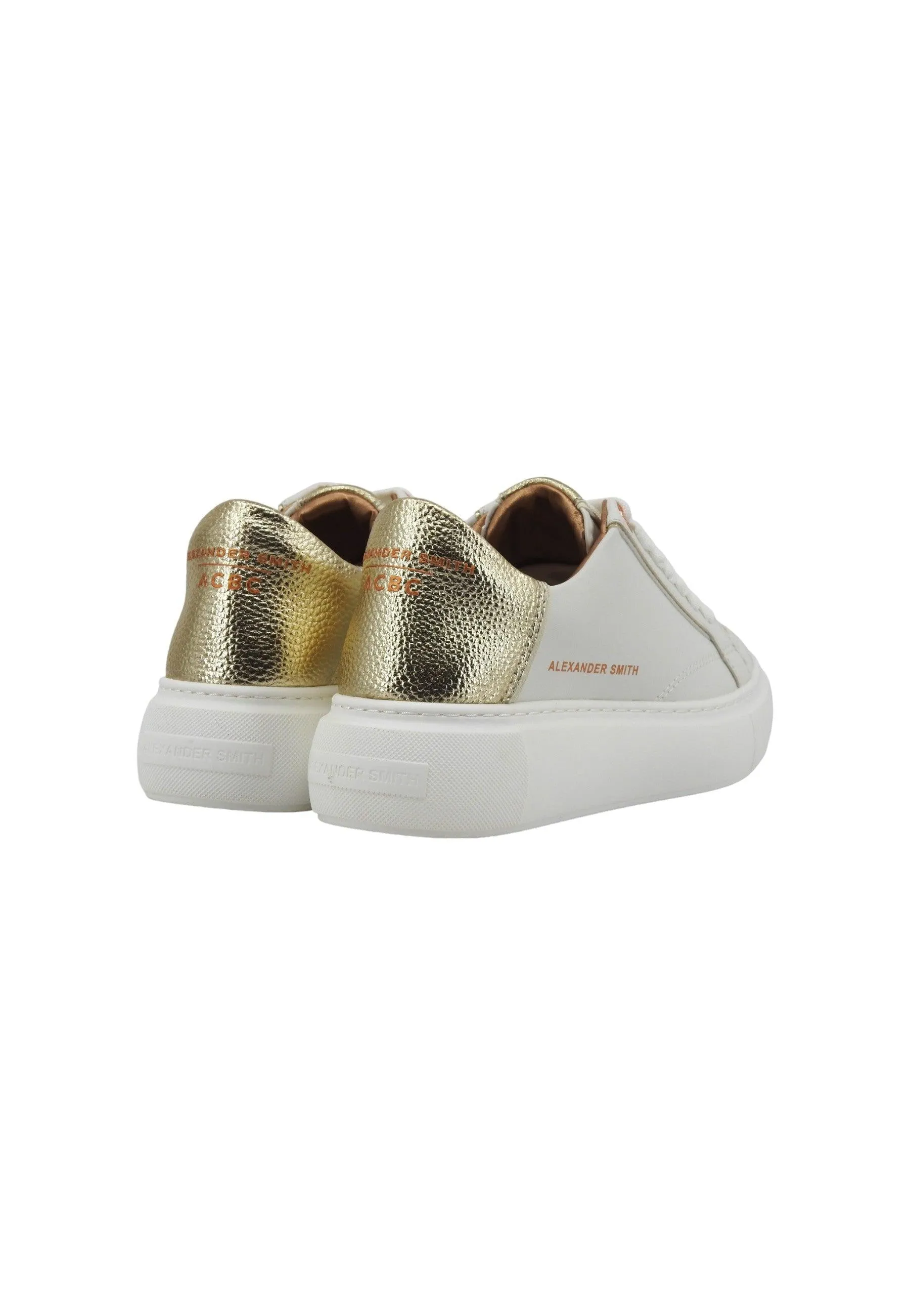 ALEXANDER SMITH Ecogreenwich Sneaker Donna White Gold EGW7398