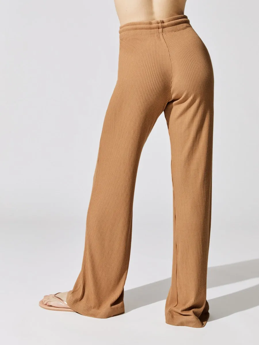 Ali Drawstring Wide Leg Pant - Dune