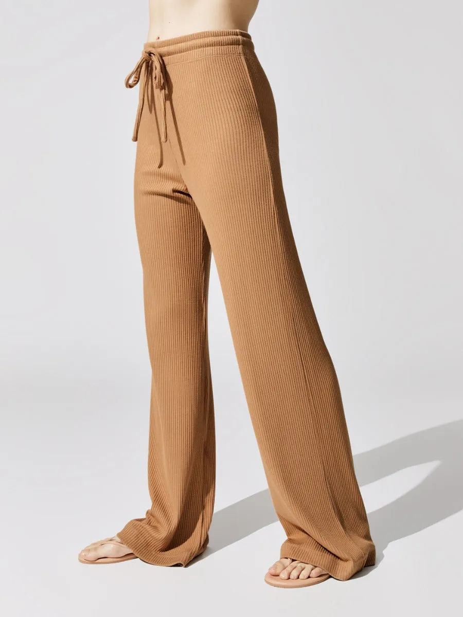 Ali Drawstring Wide Leg Pant - Dune