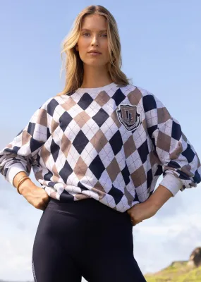 Alumni Argyle Oversized Sweat | Jackets, Hoodies and Sweats | Lorna Jane New Zealand