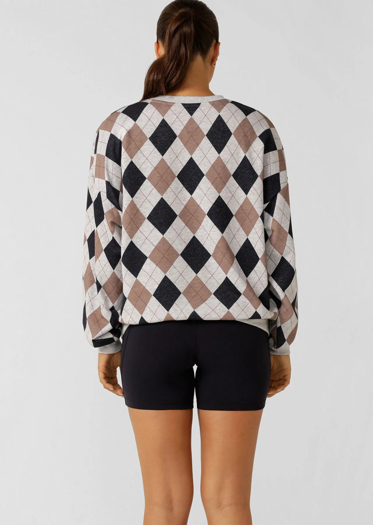 Alumni Argyle Oversized Sweat | Jackets, Hoodies and Sweats | Lorna Jane New Zealand