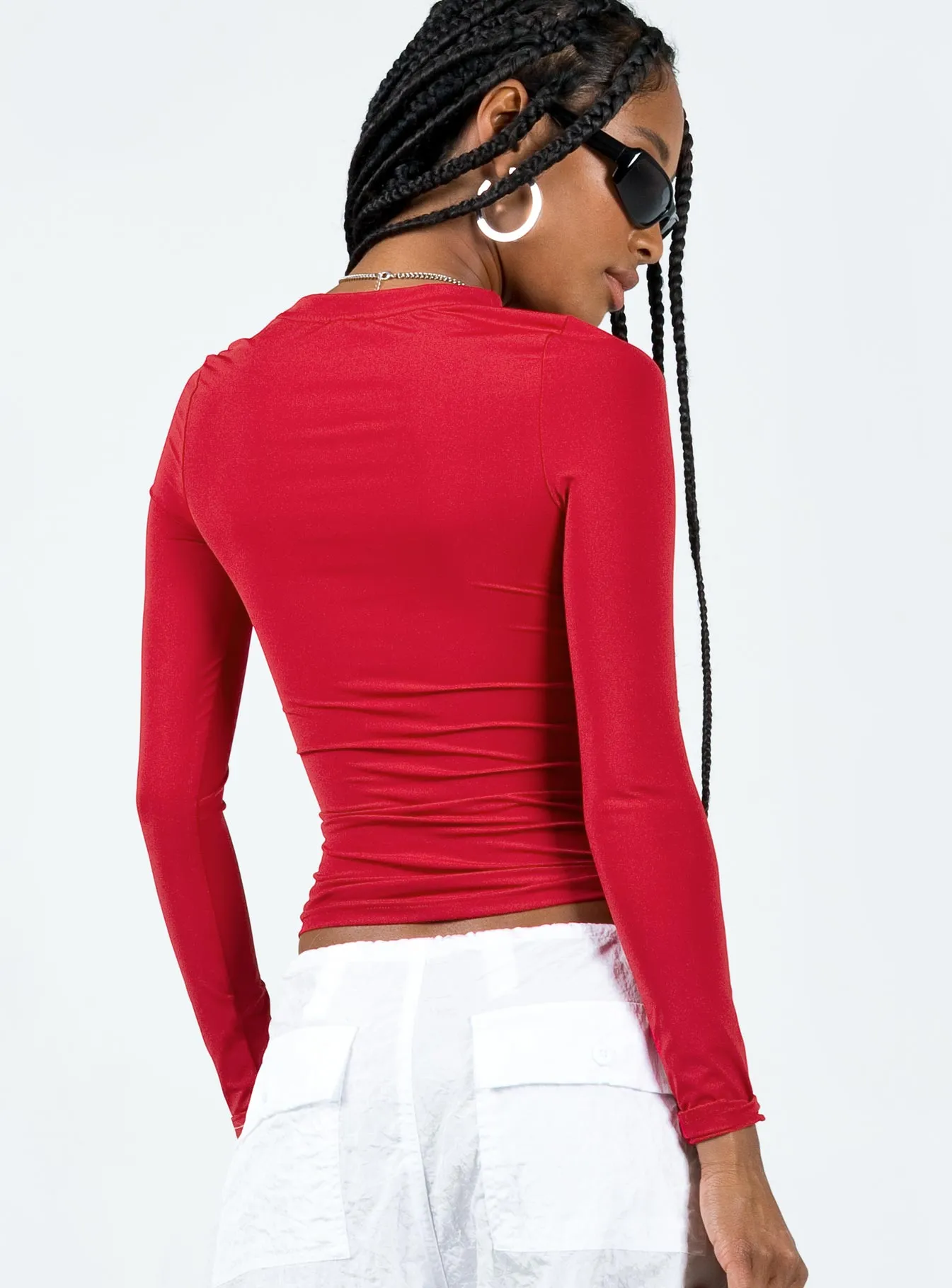 Arnim Long Sleeve Top Red