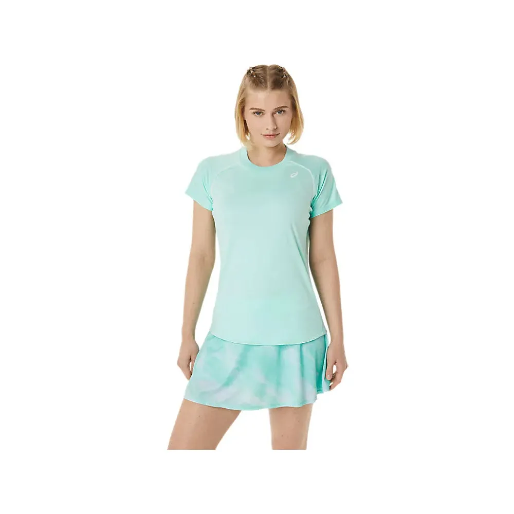 ASICS Women's Court Piping Short Sleeve Top (Fresh Ice)