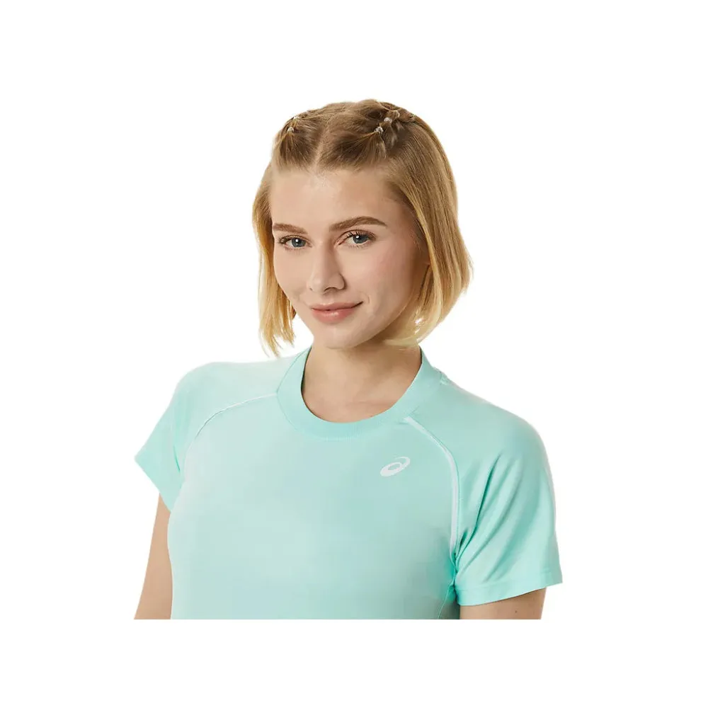 ASICS Women's Court Piping Short Sleeve Top (Fresh Ice)