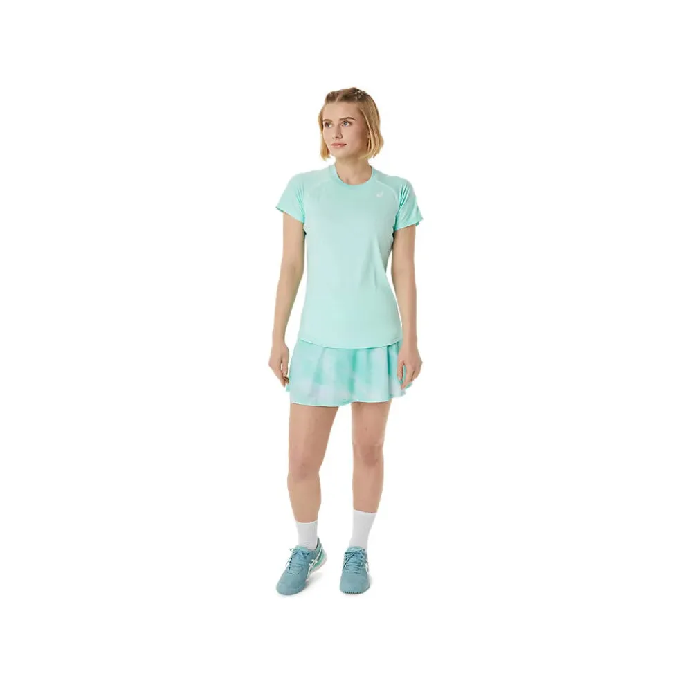 ASICS Women's Court Piping Short Sleeve Top (Fresh Ice)