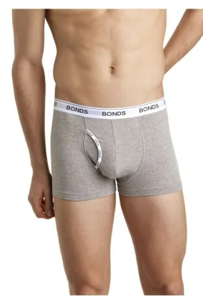 Authentic Bonds Mens Guyfront Trunks Underwear Shorts Grey/White