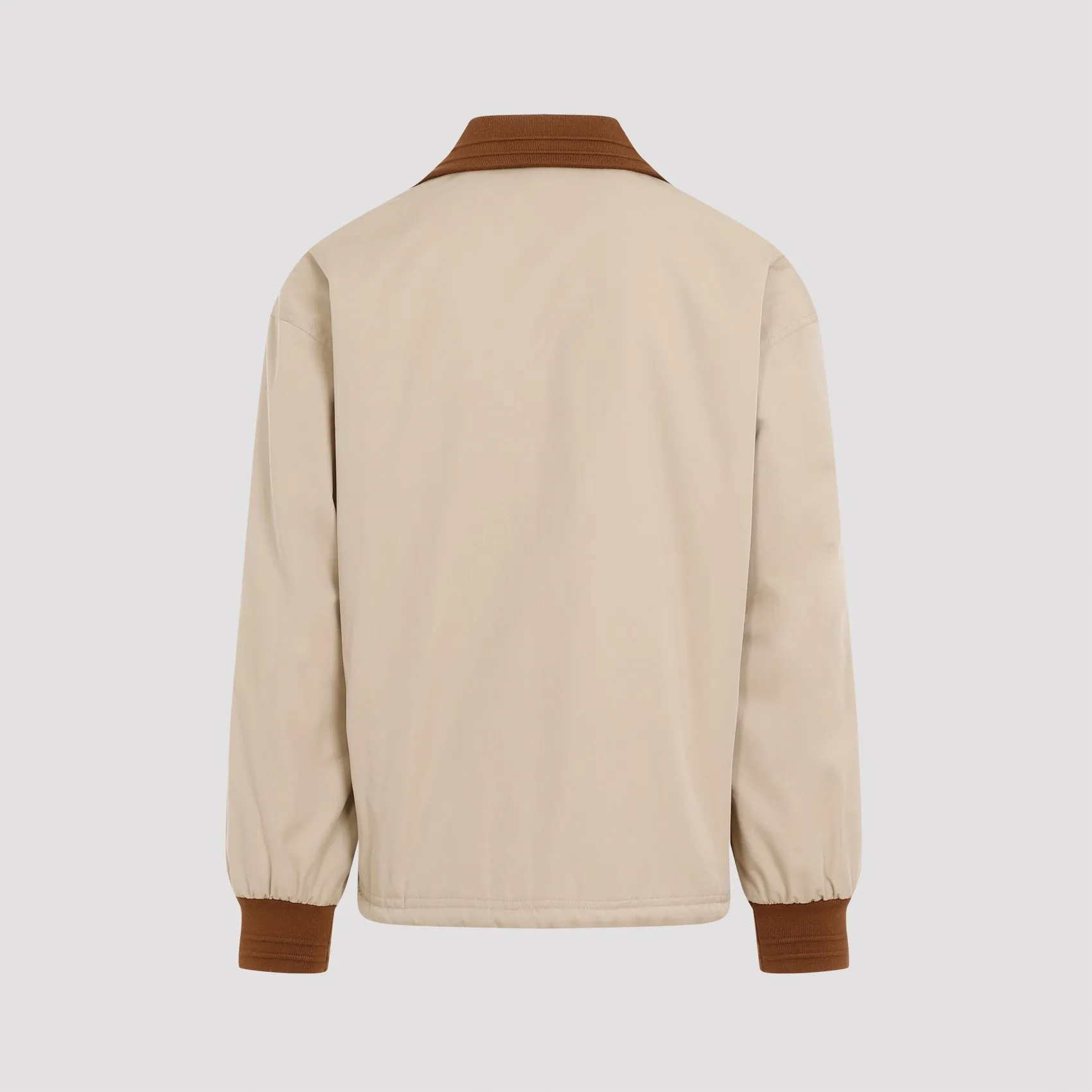 Beige Cotton Reversible Elevated Coach Jacket