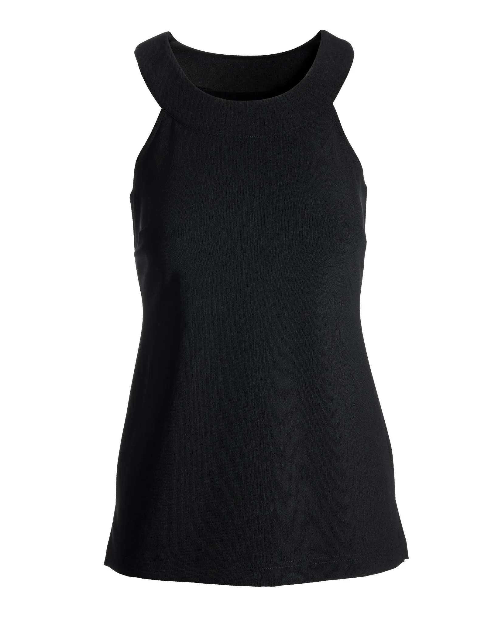 Beyond Travel Halter Tunic Top Jet Black