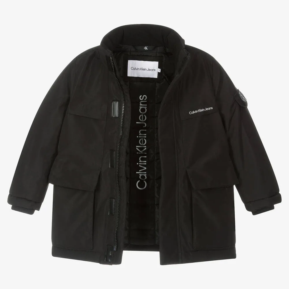 Boys Black Padded Coat