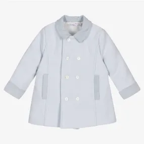 Boys Pale Blue Flannel Coat