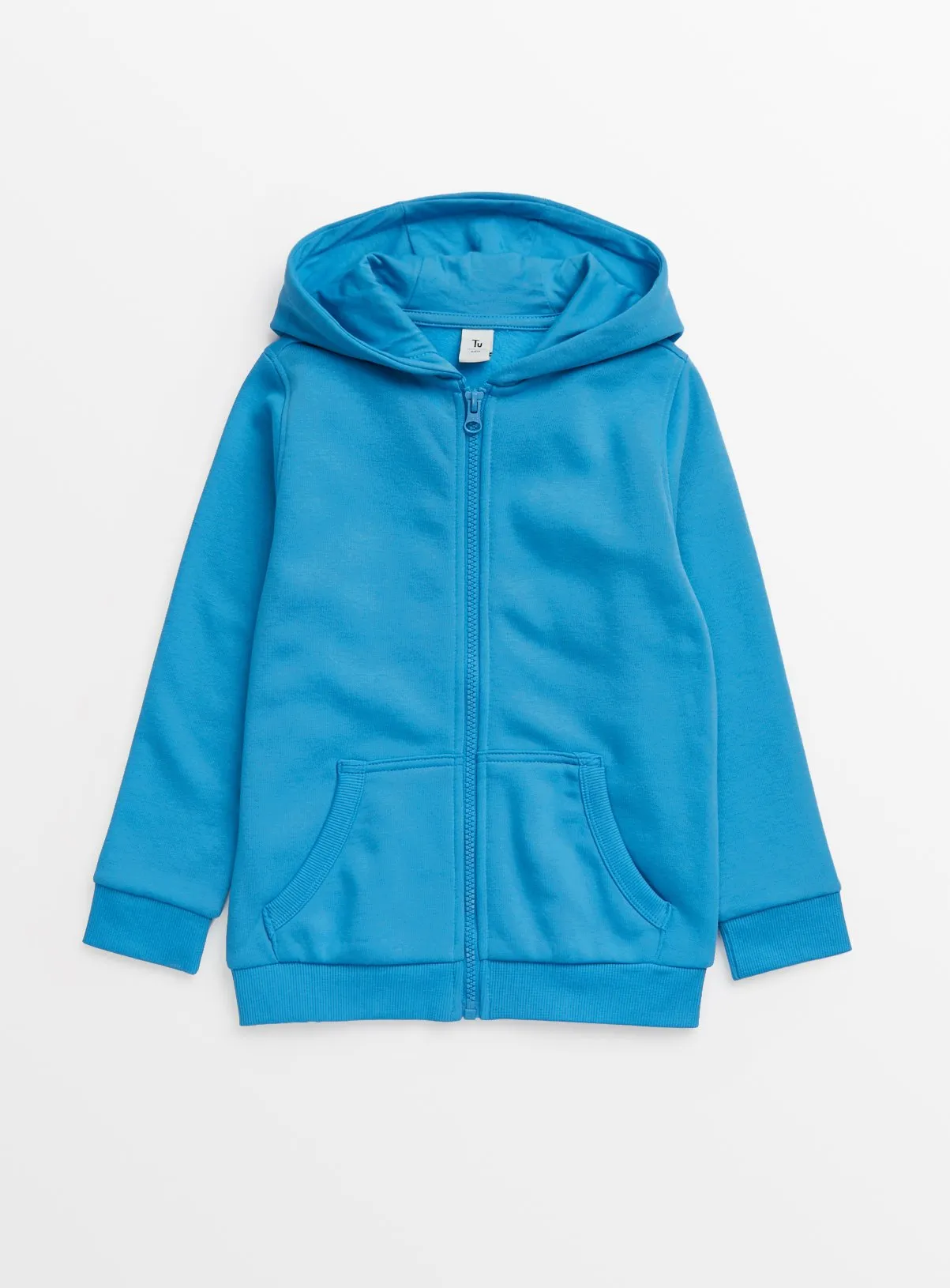 Buy Bright Blue Zip-Through Hoodie 13 years | Jumpers and hoodies | Tu