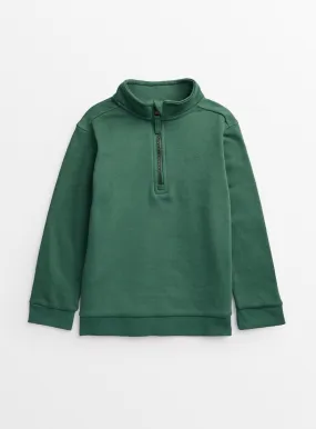 Buy Green Quarter Zip Sweatshirt 11 years | Jumpers and hoodies | Tu