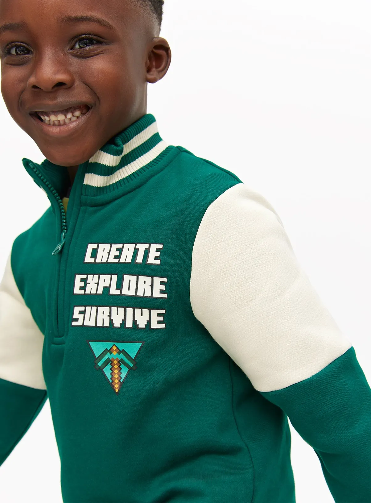 Buy Minecraft Green Funnel Sweatshirt 6 years | Jumpers and hoodies | Tu