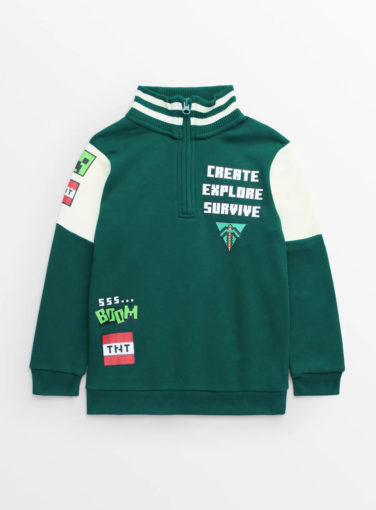 Buy Minecraft Green Funnel Sweatshirt 6 years | Jumpers and hoodies | Tu