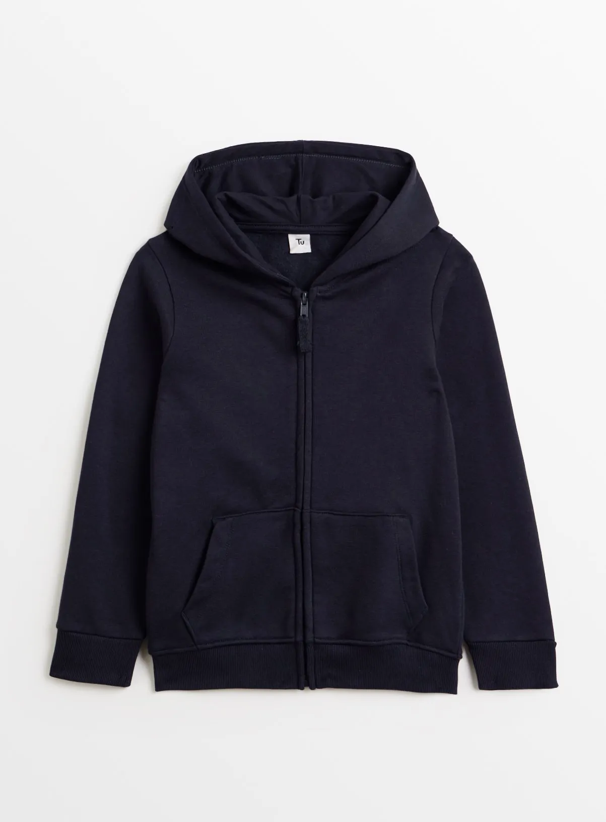 Buy Navy Zip-Through Hoodie 11 years | Jumpers and hoodies | Tu