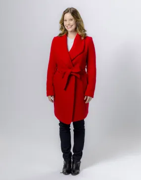 Christmas in Evergreen Ashley Williams Red Coat - Allie Shaw Belted Coat