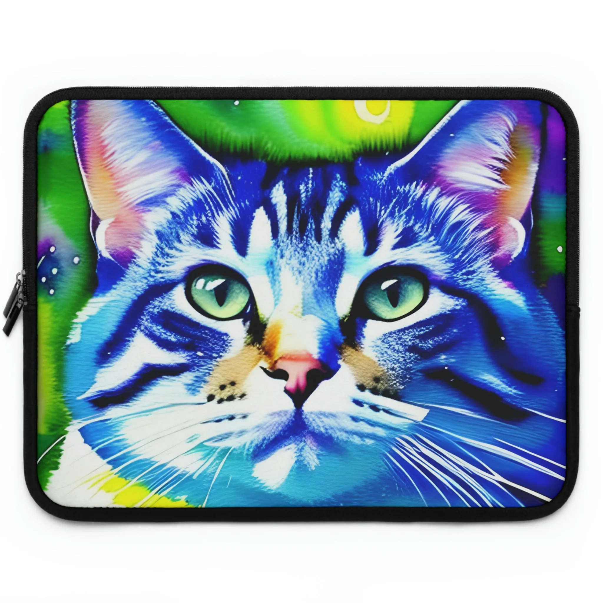 Colorful Cat Graphic Laptop Sleeve