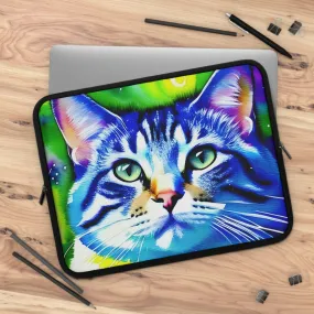 Colorful Cat Graphic Laptop Sleeve