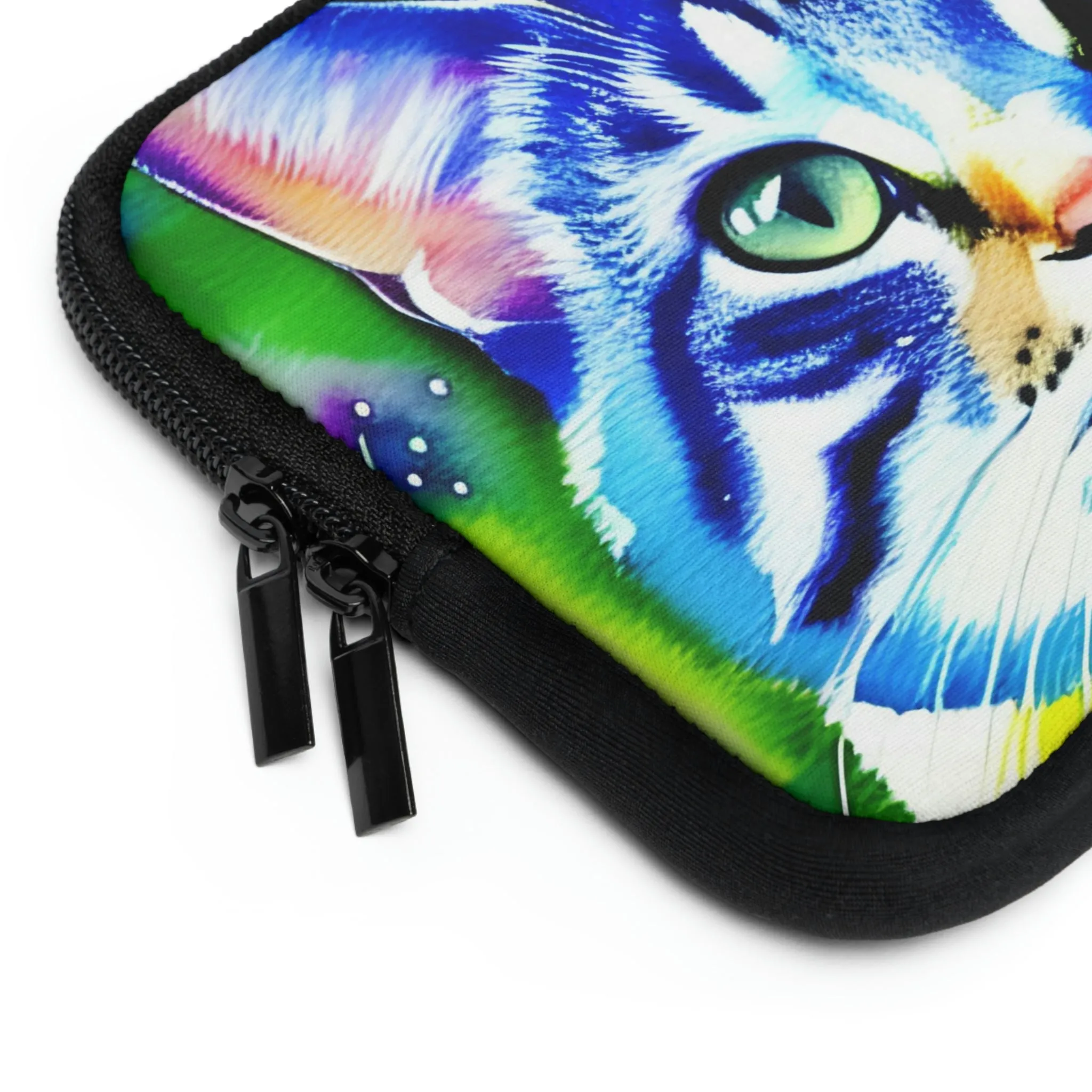 Colorful Cat Graphic Laptop Sleeve