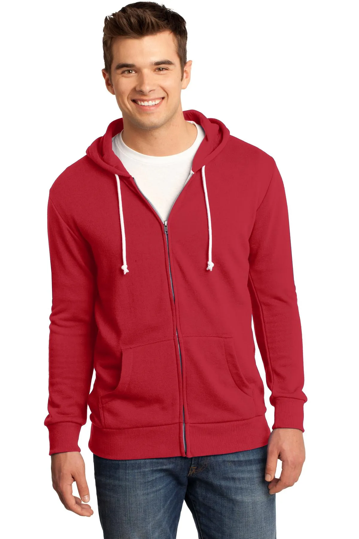 District Young Mens Core Fleece Full Zip Hoodie DT190 SKU: DT190