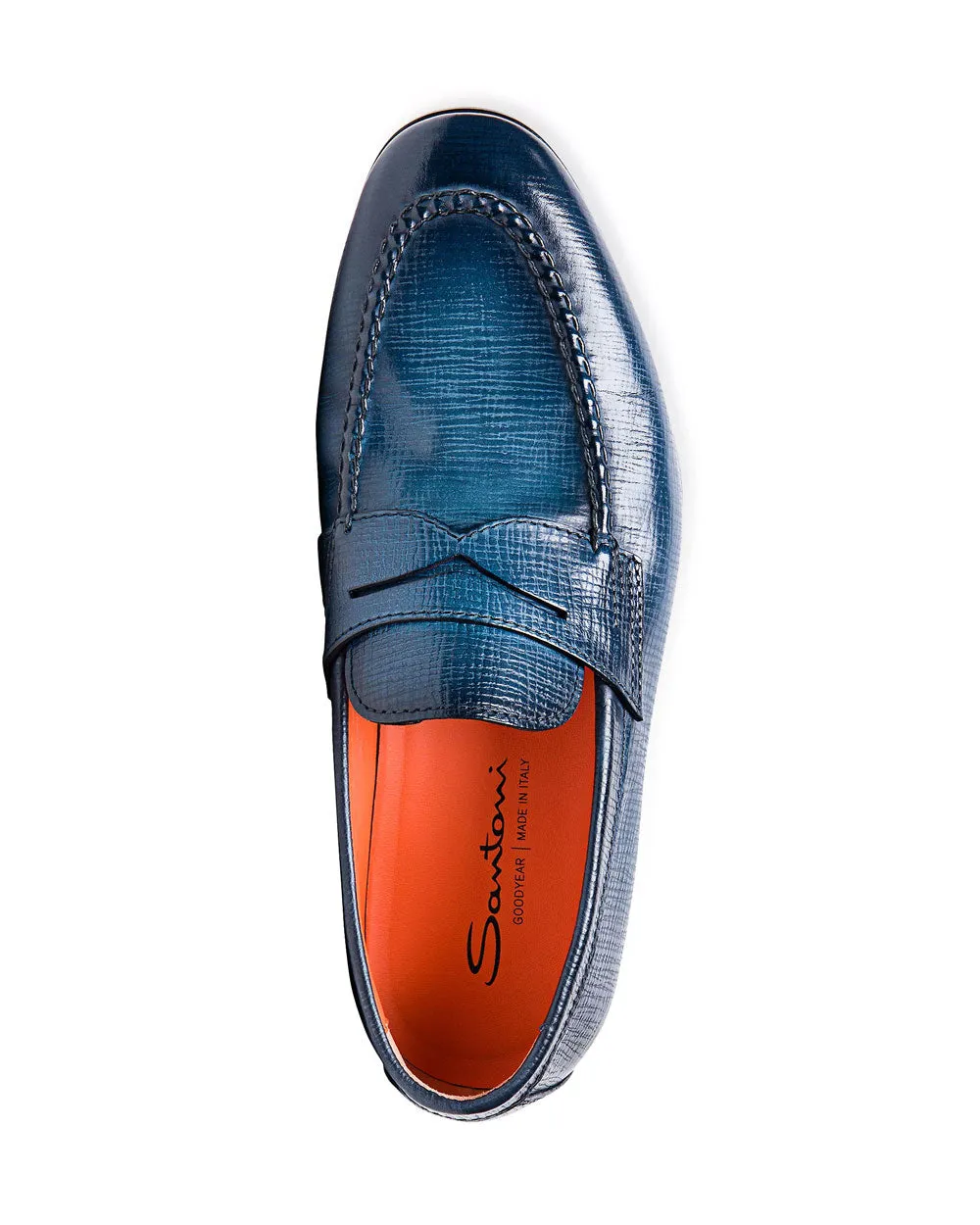 Door Texture Washed Loafer in Blue