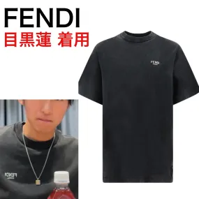 FENDI  |Crew Neck Unisex Short Sleeves Logo Luxury