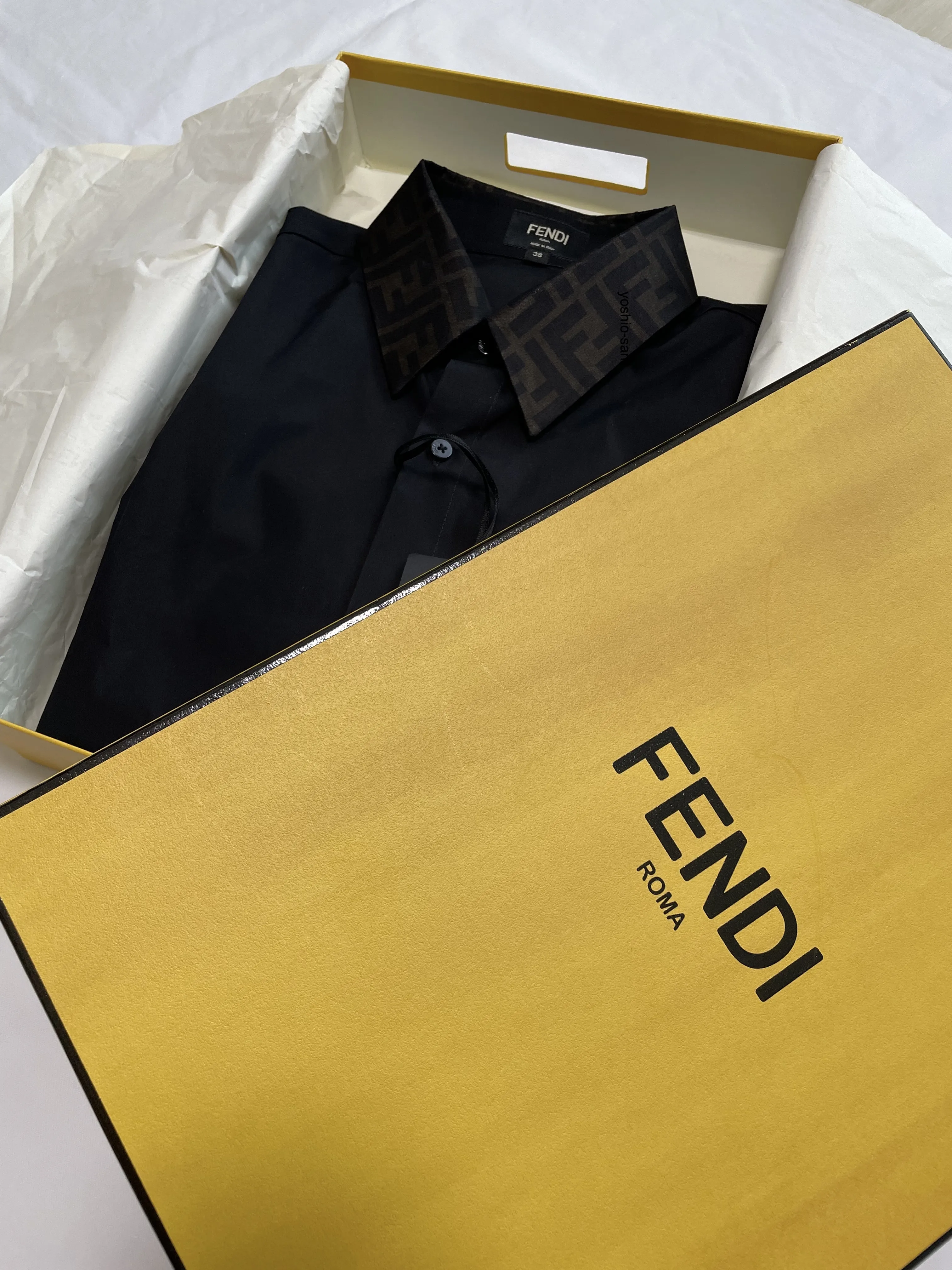 FENDI  |Unisex Street Style Long Sleeves Cotton Logo Luxury Shirts