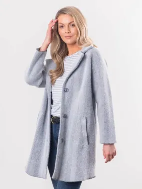 Francis Button Coat in Grey