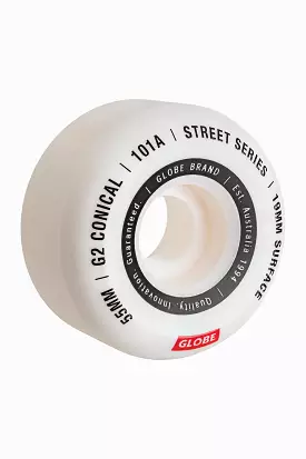 G2 Conical Street Skateboard Wheel - White