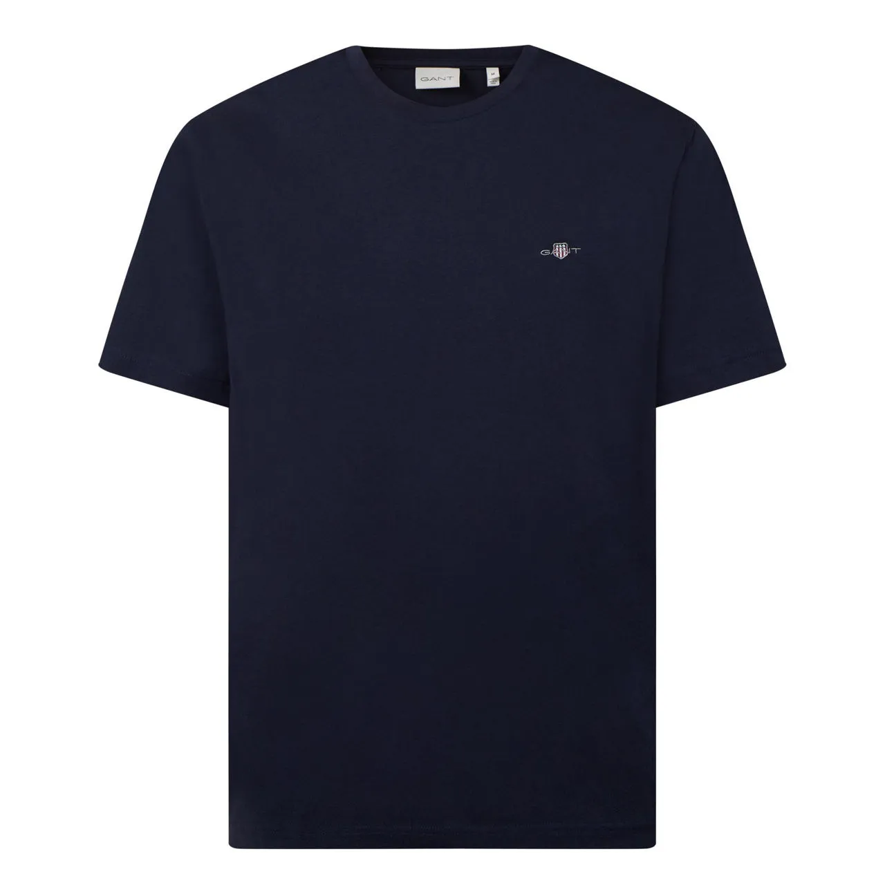 GANT The Sustainable Edit Shield Logo Round Neck T Shirt - Navy