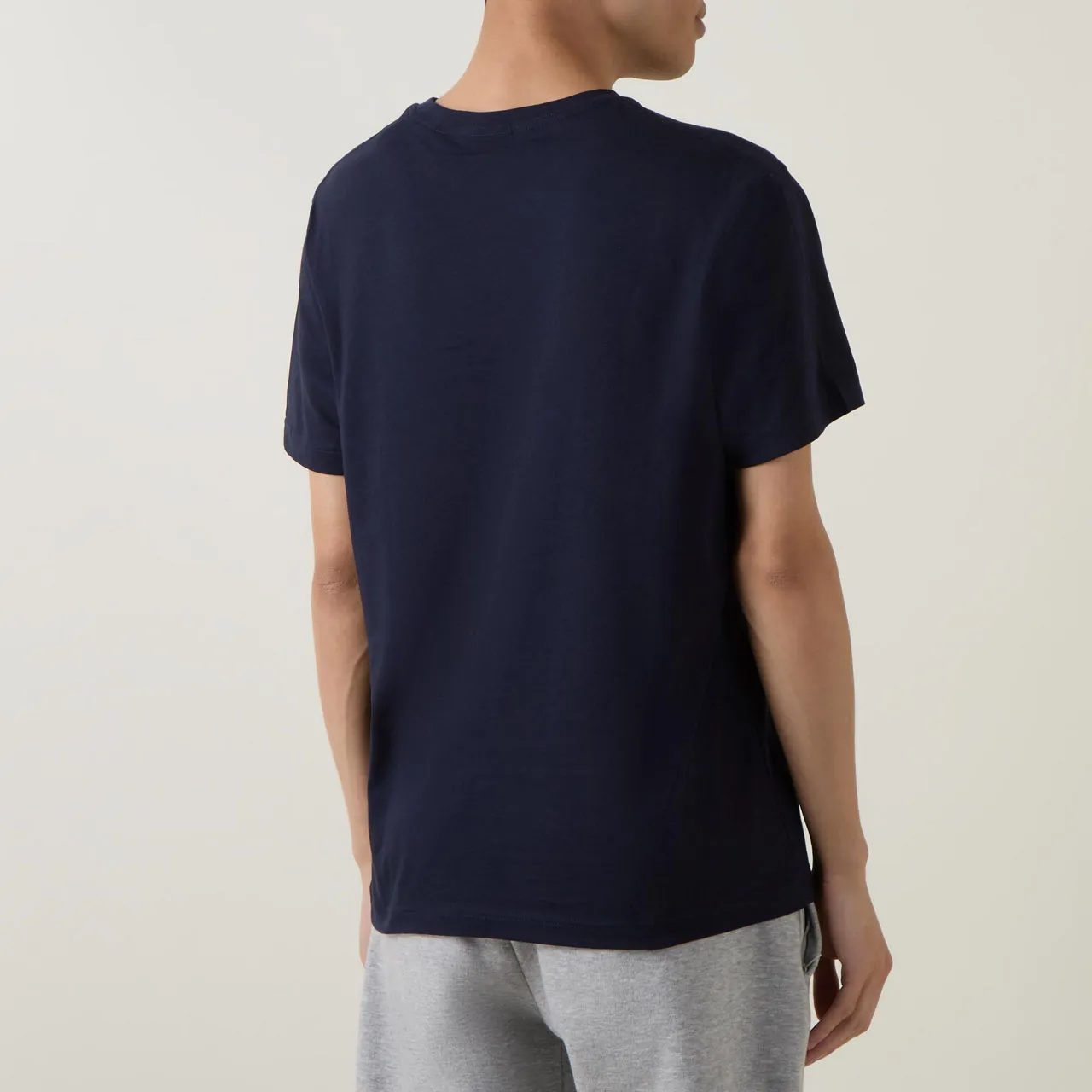 GANT The Sustainable Edit Shield Logo Round Neck T Shirt - Navy