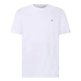 GANT The Sustainable Edit Shield Logo Round Neck T Shirt - White