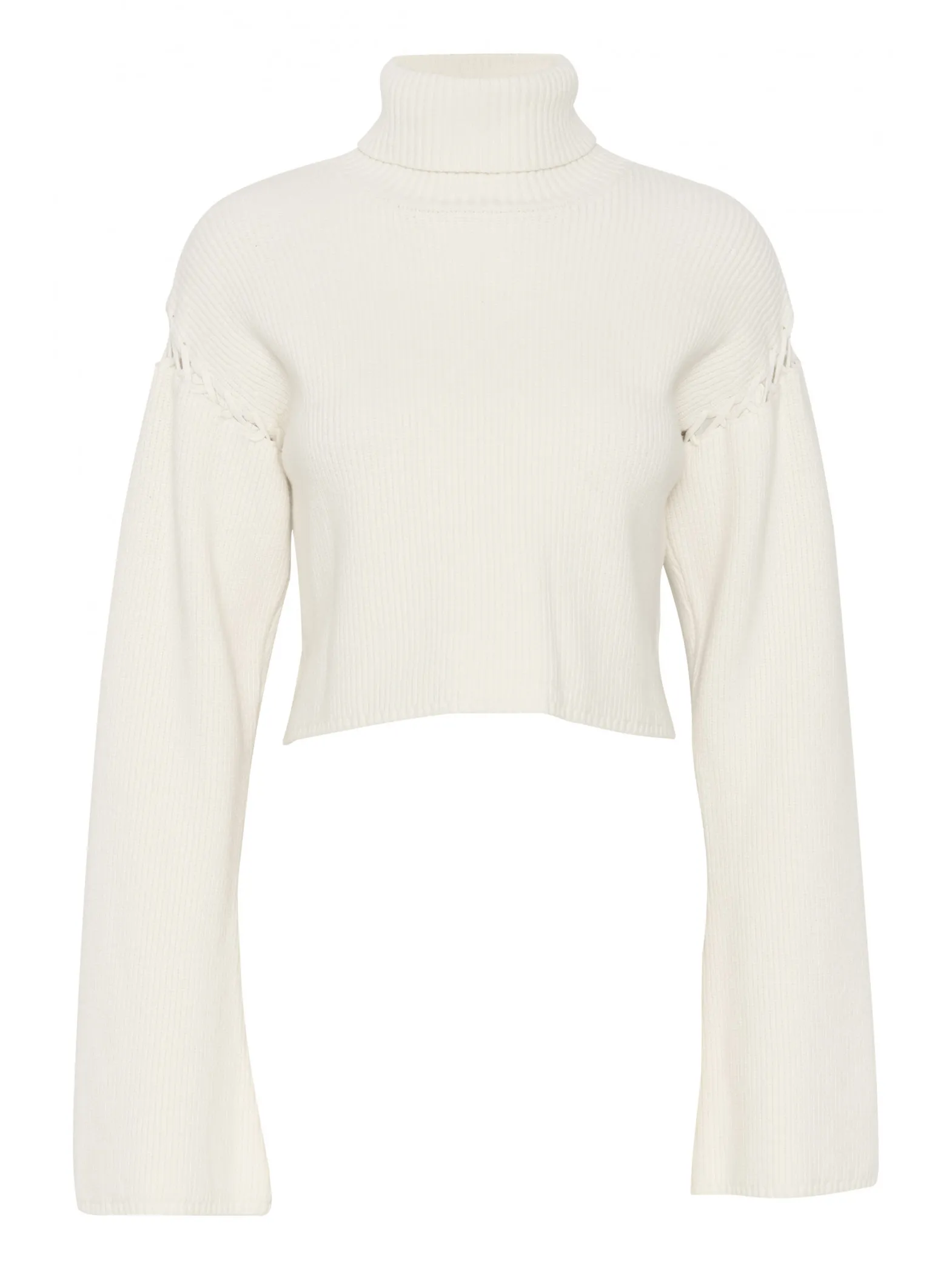 GESTUZ SWEATER GEORGIA CROPPED ROLLNECK EGRET