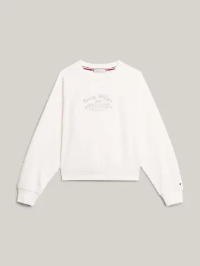 Girls 3-7 Flower Logo Fleece Jumper | Sweatshirts & Hoodies | Tommy Hilfiger