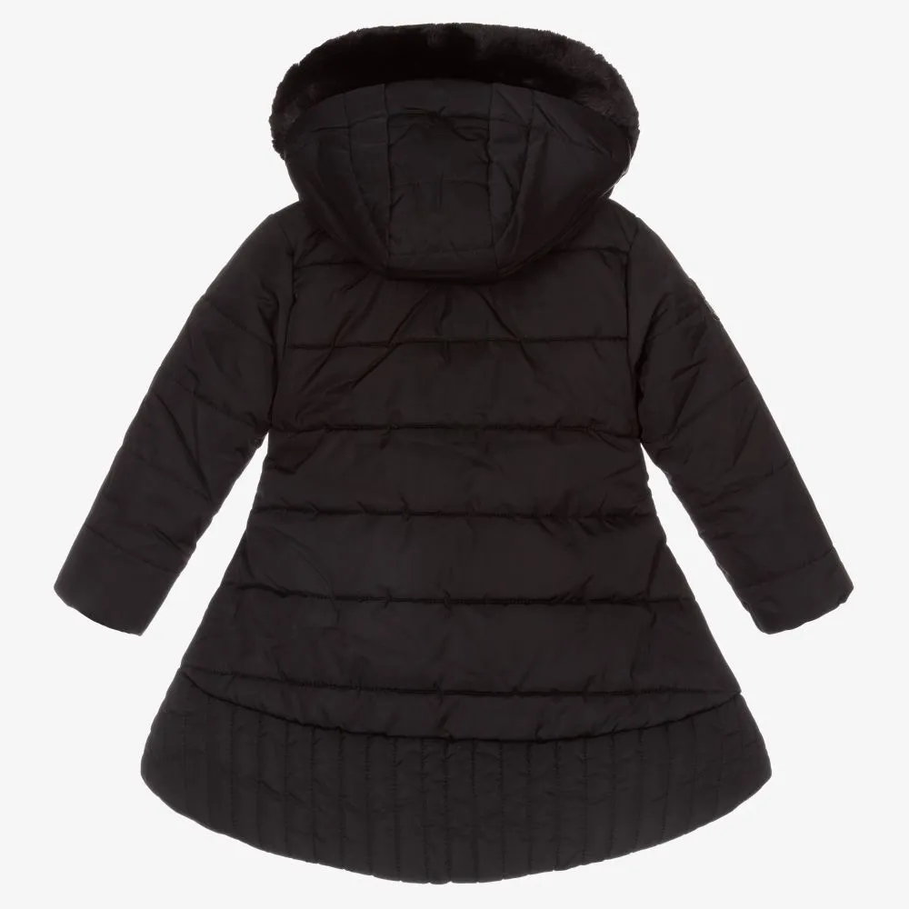 Girls Black Puffer Coat