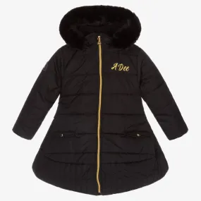 Girls Black Puffer Coat