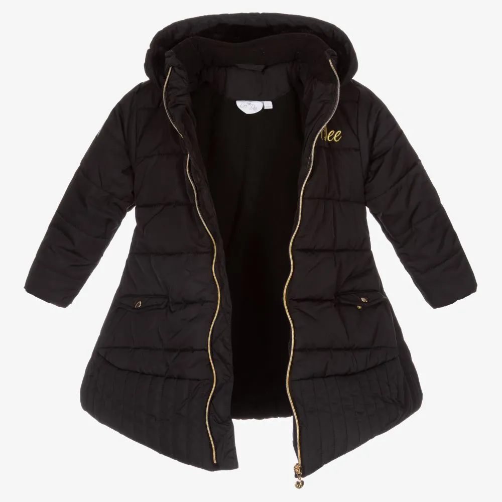 Girls Black Puffer Coat