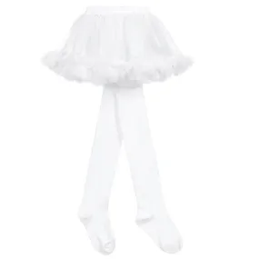 Girls White Tutu Tights