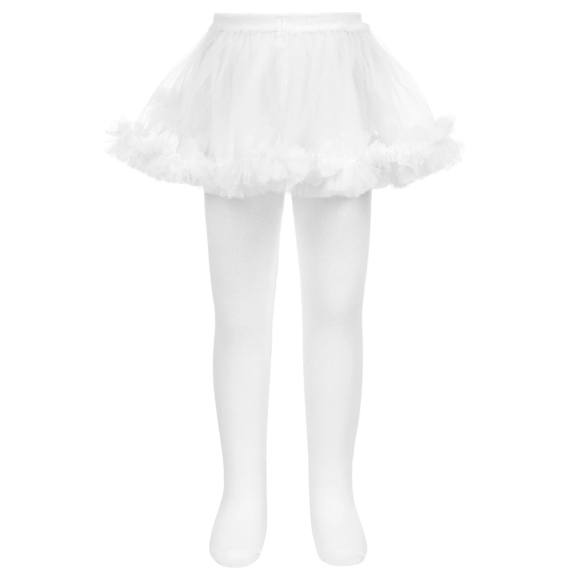 Girls White Tutu Tights