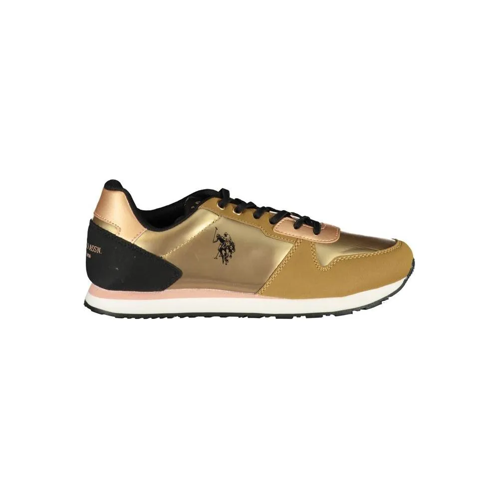 Gold Polyester Sneaker