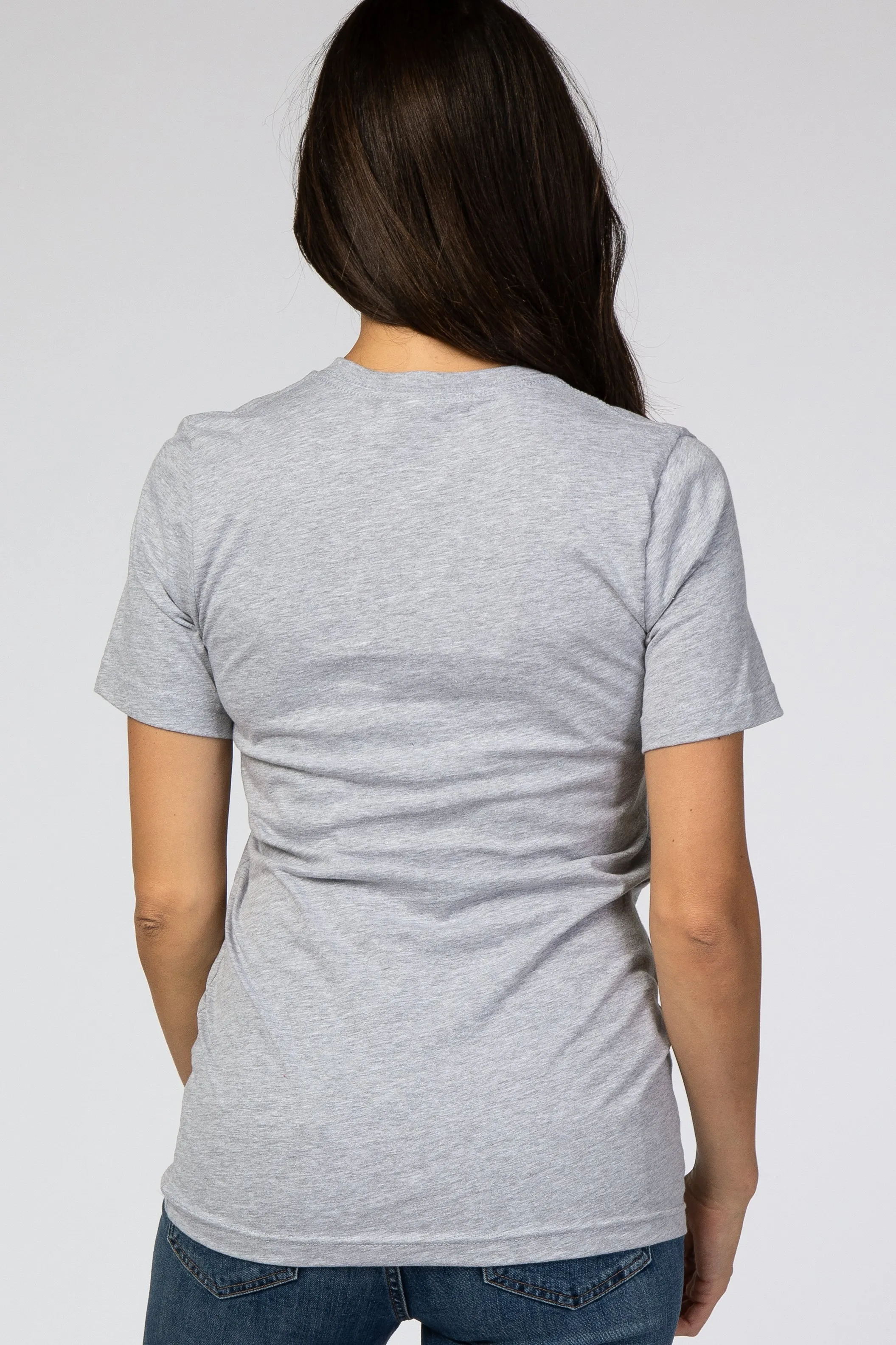 Heather Grey Short Sleeve Top