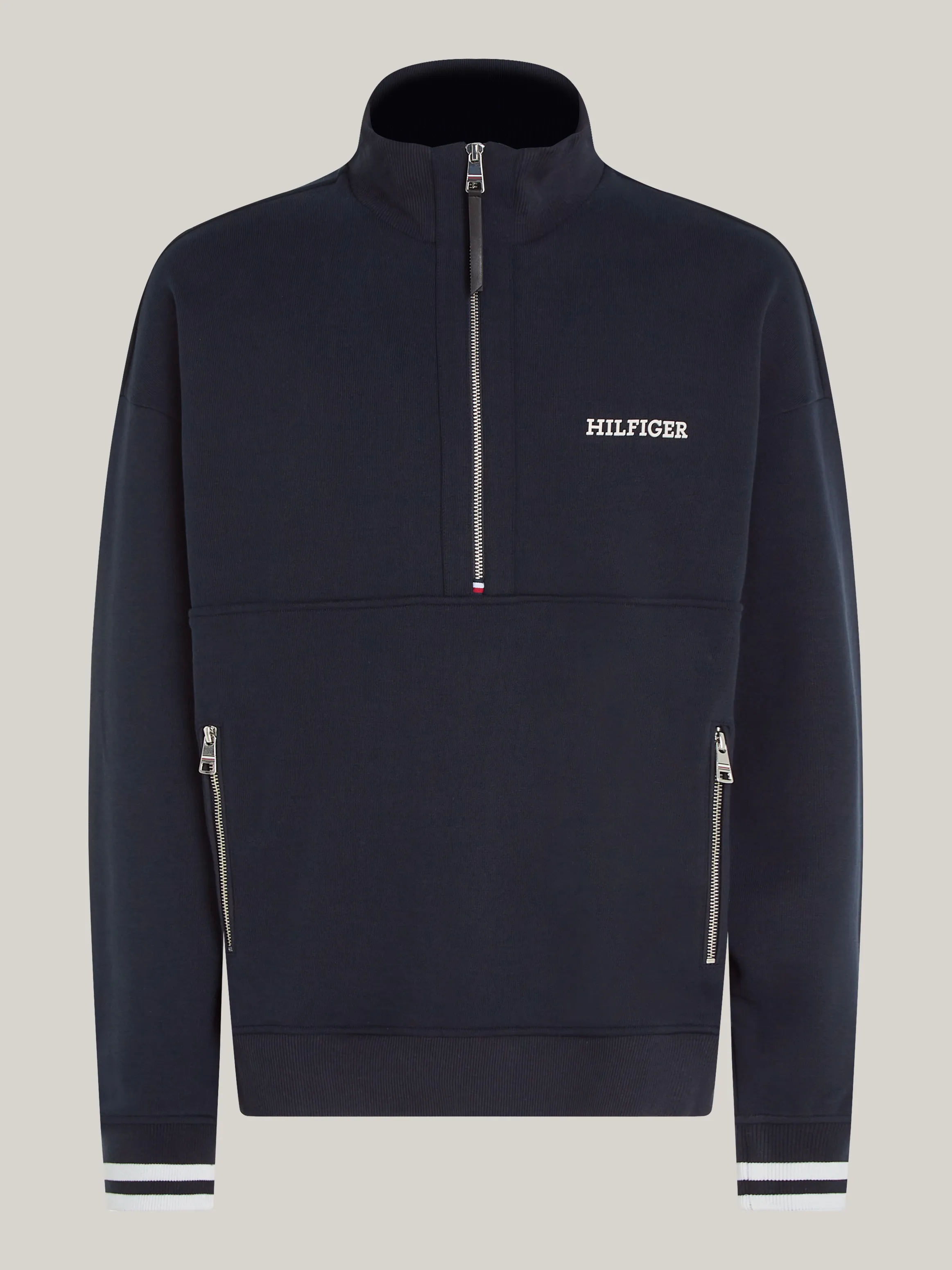 Hilfiger Monotype Half-Zip Regular Fit Sweatshirt | Sweatshirts & Hoodies | Tommy Hilfiger