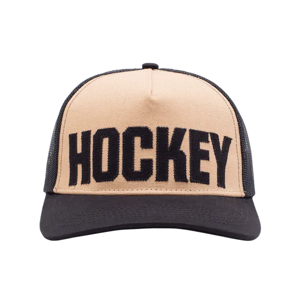 Hockey Truck Stop Hat 2 - Black/Cream