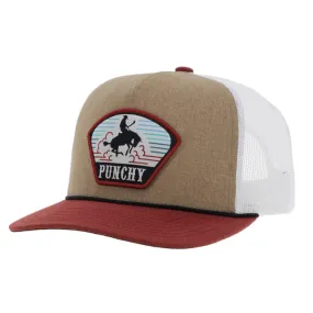 Hooey Tan, White, & Rust Punchy Hat