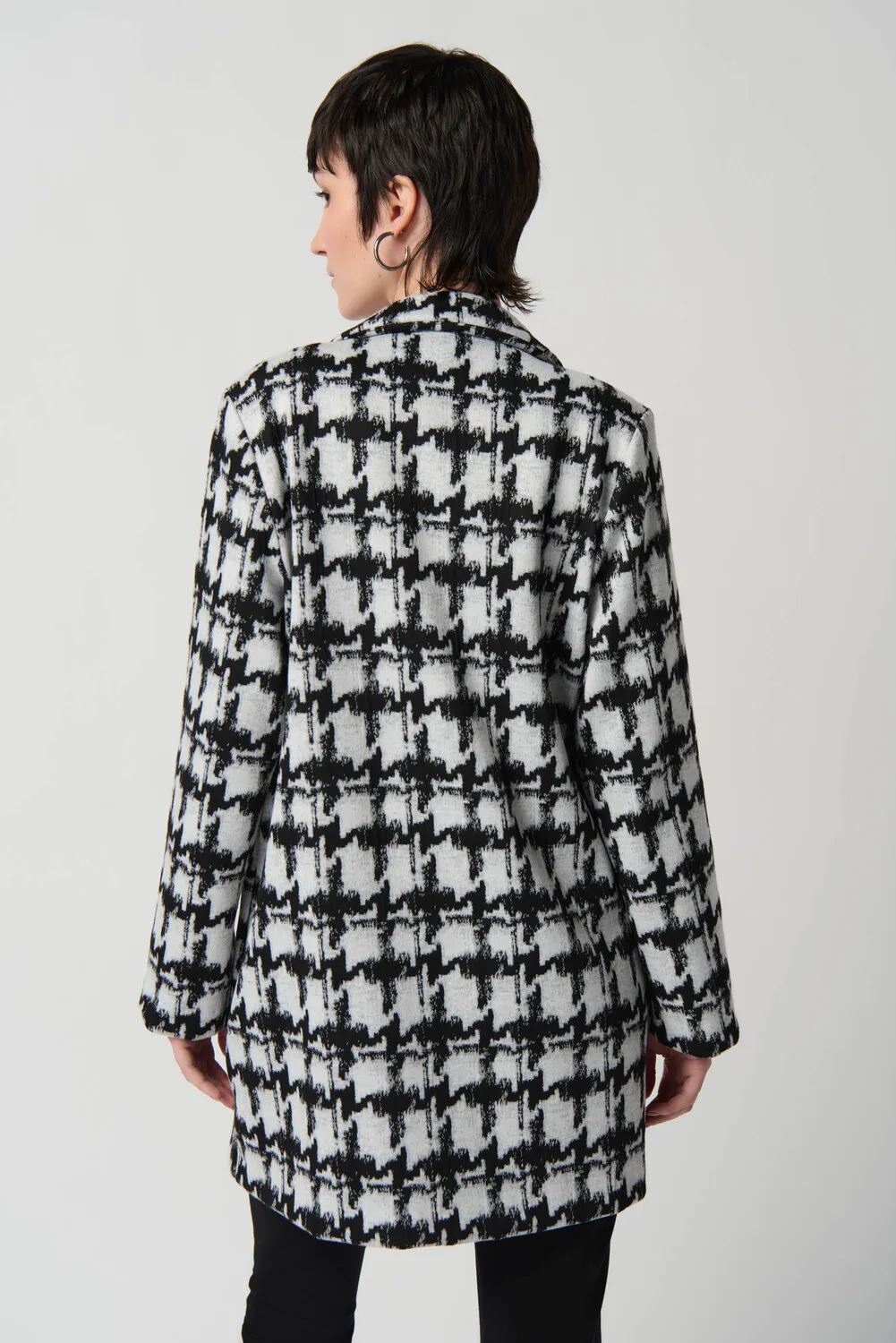 Houndstooth Print Coat Style 234121