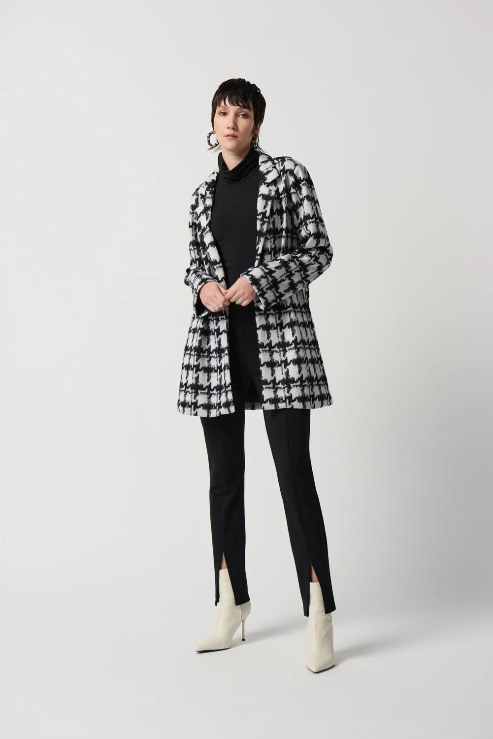 Houndstooth Print Coat Style 234121