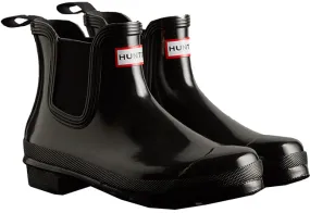 Hunter Wellies Womens Original Gloss Chelsea Boot Black